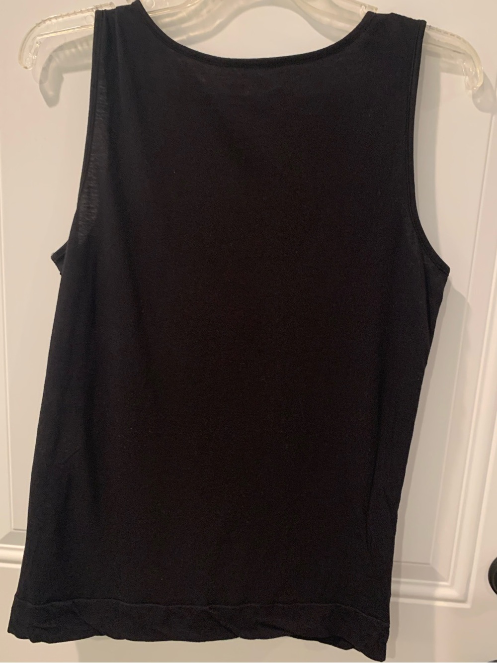 LOFT Black Ruffled Layer Tank - Picture 3 of 4